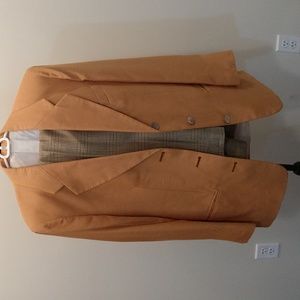 Women's Mark Shale Blazer and Pant Set Size 8‎ Gold and Plaid